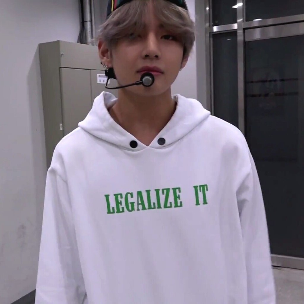 Áo hoodie nỉ dày in chữ Legalize it V Jimin BTS