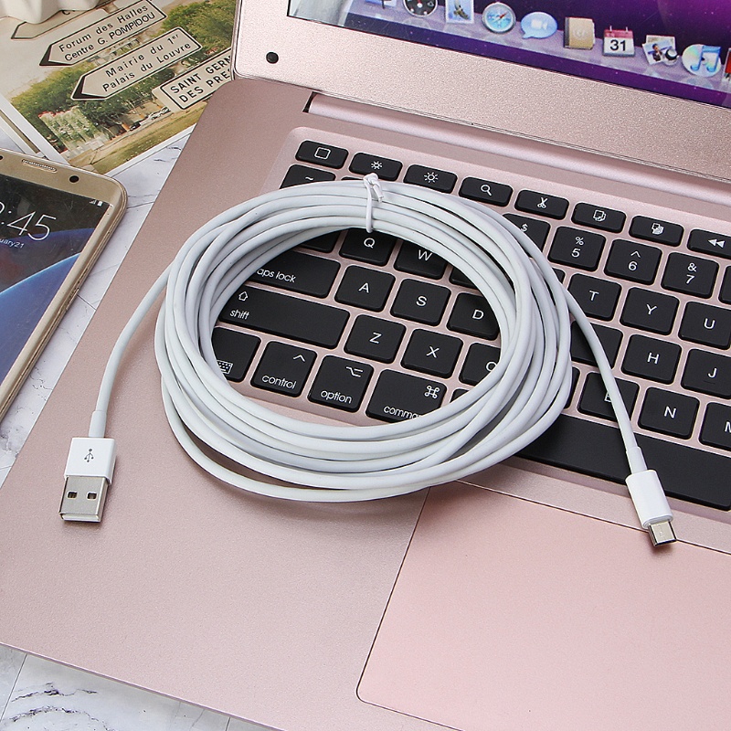 Cáp sạc nhanh Micro USB 3A dài 5m cho điện thoại Android