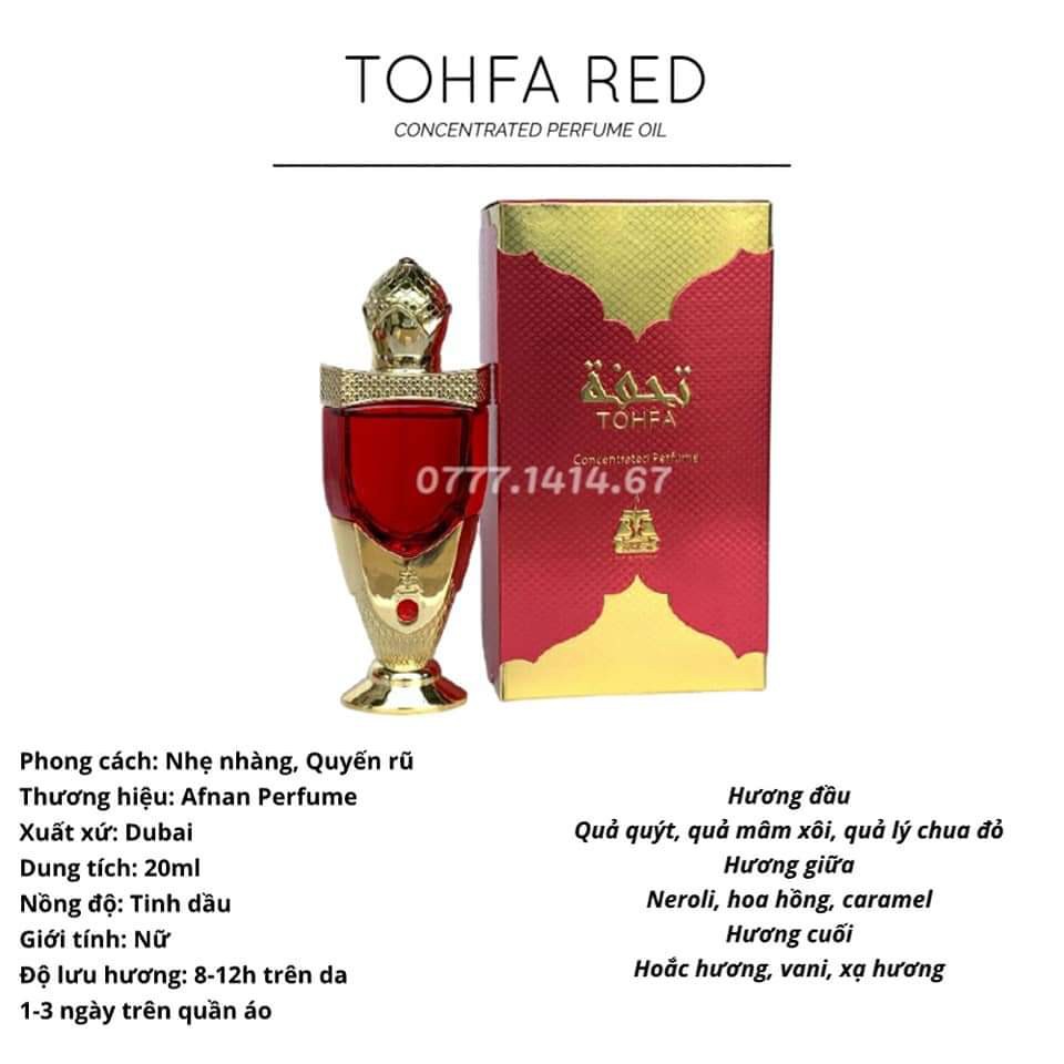 Tinh Dầu Nước Hoa Dubai Nữ TOHFA 20ml Nhẹ Nhàng, Quyến Rũ | BigBuy360 - bigbuy360.vn