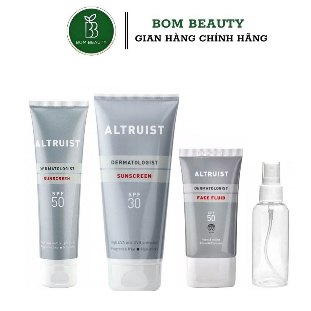 Mẫu thử Kem chống nắng Altruist các dòng