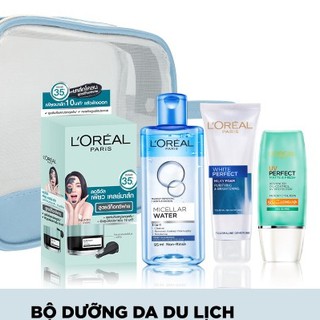 (Tặng túi travel kit) Bộ dưỡng da du lịch Loreal Travel Kit