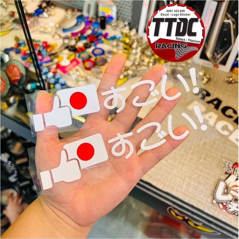 Tem Logo Sticker Japan nổi trên mọi nền màu cực đẹp 🇮🇹✌