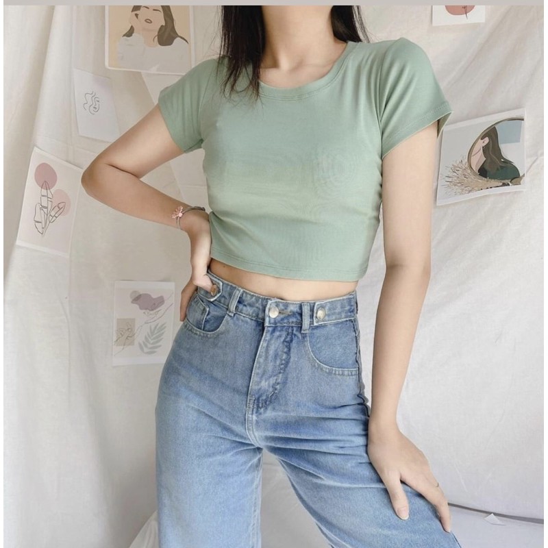 🌸🌸áo Basic Top cổ tròn không bao giờ lỗi thời🌸🌸📷📷ảnh thật toàn bộ📷📷Áo thun ôm cổ tròn- áo Basic | BigBuy360 - bigbuy360.vn