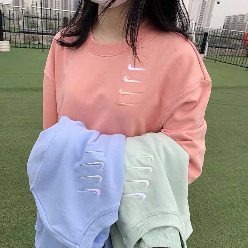 🔥12.12 Big Sale🔥 Nike Women's Warrior Crew Neck Sweater Embroidery Logo S-XL | BigBuy360 - bigbuy360.vn