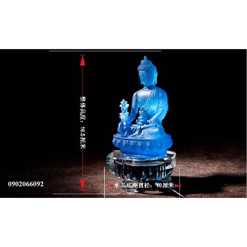 Tượng phật dược sư có đế đèn led