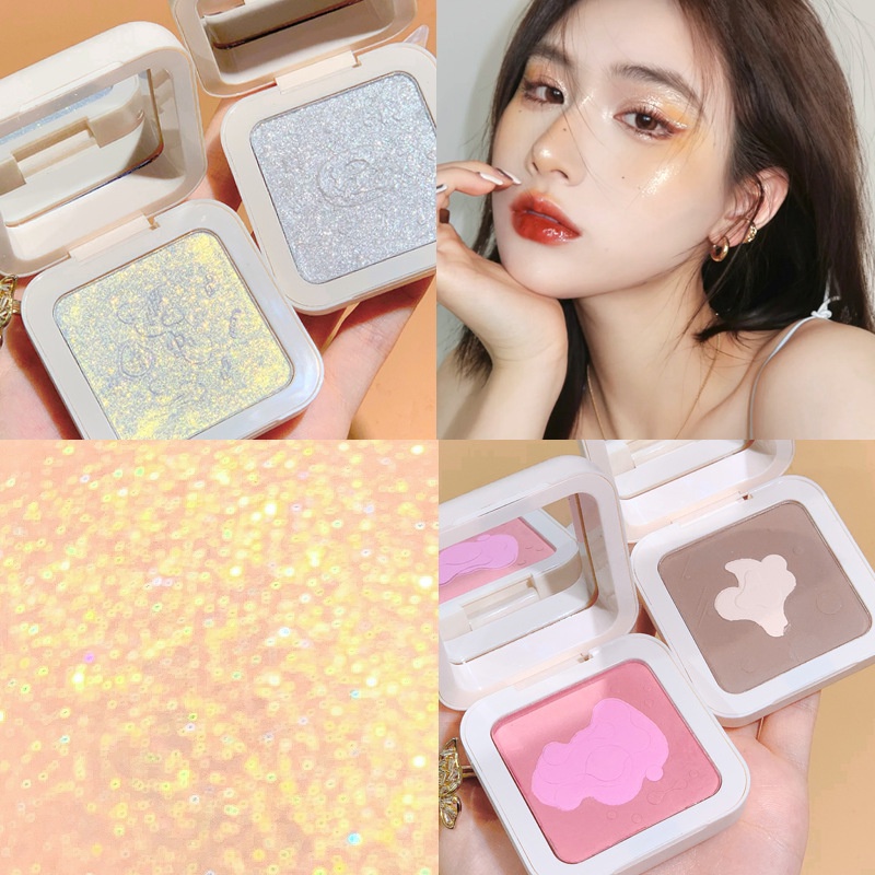 Bảng phấn bắt sáng XIXI 4 màu tông nhũ kim tuyến trang điểm mặt | BigBuy360 - bigbuy360.vn