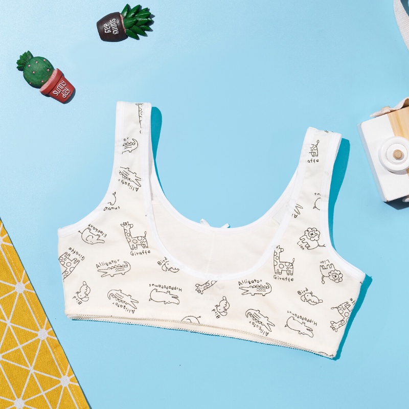 Áo lót bé gái thoáng khí - IKun - Áo lót bé gái mới lớn họa tiết chui đầu Áo lá học sinh cotton kháng khuẩn  ATK01