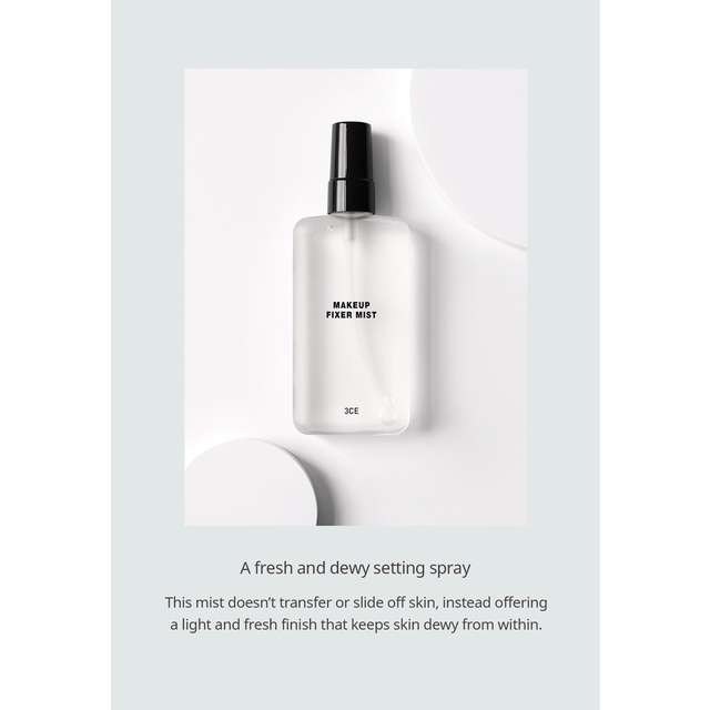 Xịt Khoáng Khóa Nền 3Ce Makeup Fixer Mist 100ml- không nhũ