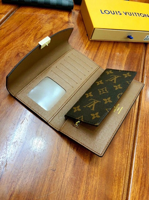 Set Ví LV cầm tay dáng dài da xịn, full box