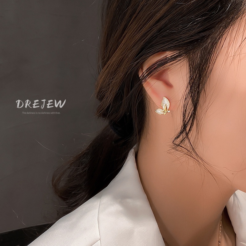 DREJEW Khuyên tai hình bướm phong cách Hàn Quốc đơn giản cá tính cho nữ