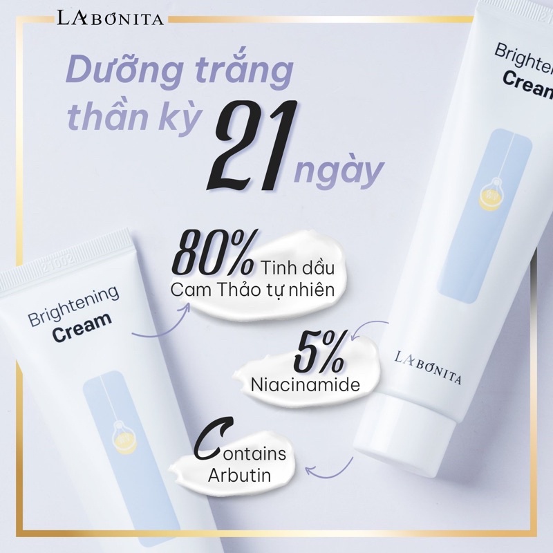 Kem Dưỡng Sáng Da Và Đều Màu Da La Bonita Brightening Cream 50ml