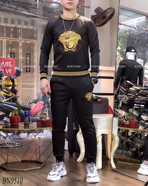 Bộ nam versace cao cấp ép vân