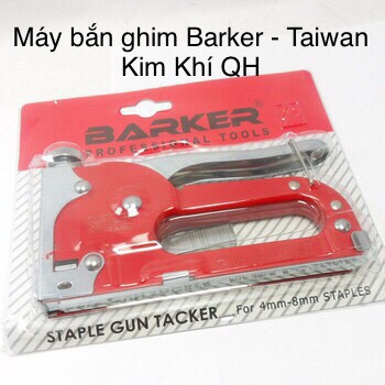 Máy bắn ghim Barker đỏ tiện dụng và hộp ghim RẺ NHẤT..