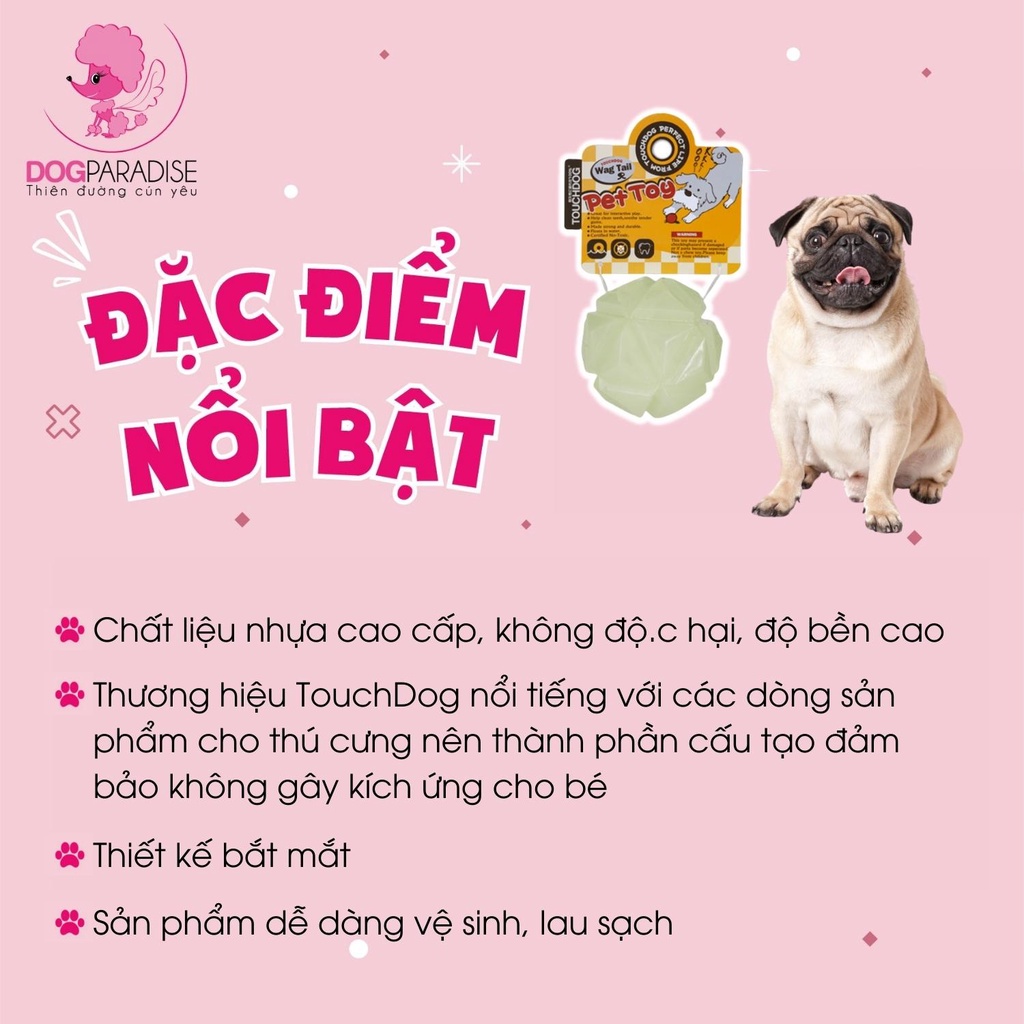 Đồ chơi chất liệu cao su cho chó Touchdog hình dáng vui nhộn thú cưng vui đùa giải tỏa căng thẳng 3 mẫu - Dog Paradise