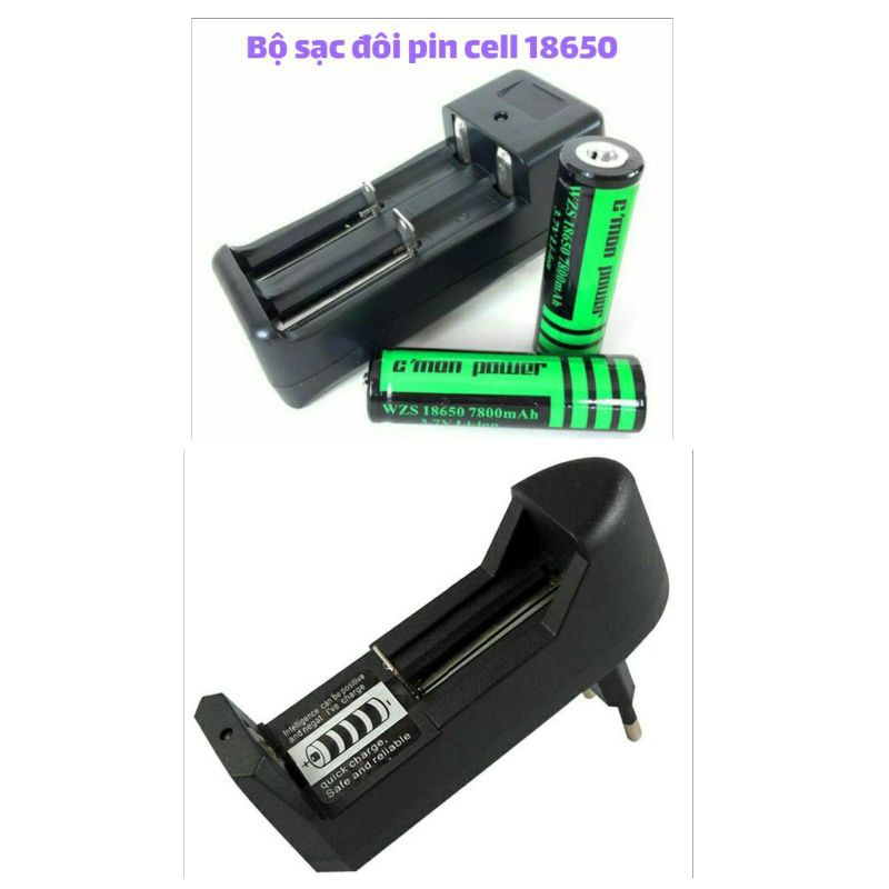 BỘ SẠC PIN CELL 18650 ĐÔI ĐƠN