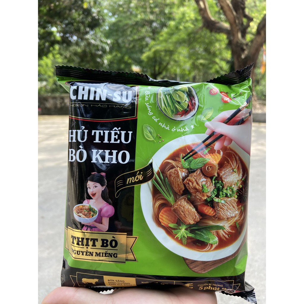 GÓI HỦ TIẾU BÒ KHO CHINSU THỊT BÒ NGUYÊN MIẾNG 145G