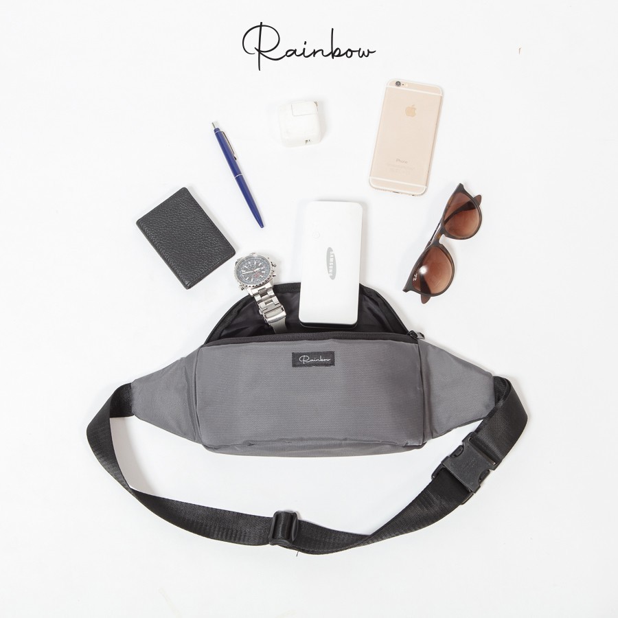 Túi đeo hông, túi bao tử cao cấp Rainbow, chất vải chống nước, nhỏ gọn , tiện lợi - Màu Xanh Navy | BigBuy360 - bigbuy360.vn