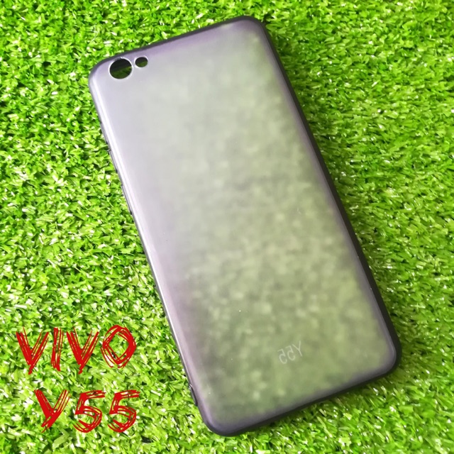 Ốp Lưng Vivo Y55 Lưng Cứng Trong Nhám Viền Dẻo Phôi In