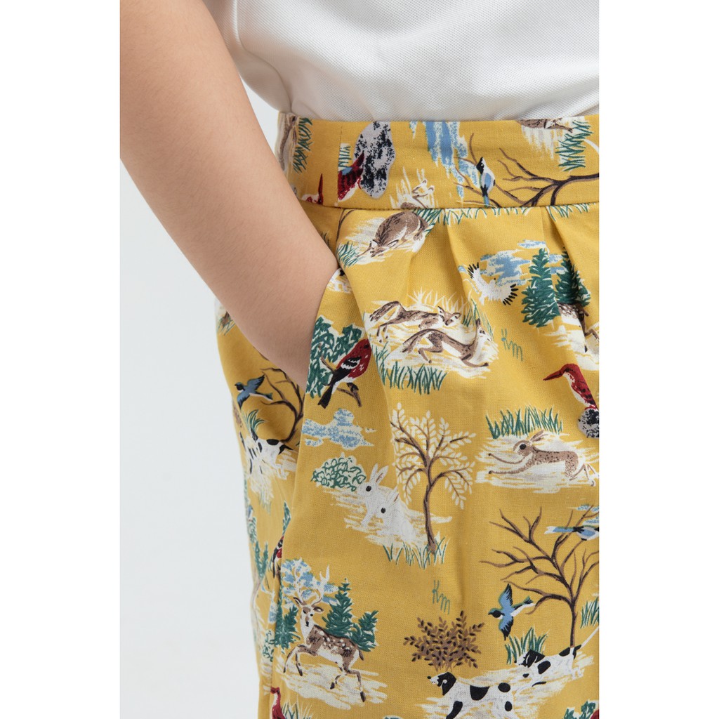 Chân váy xòe 2 lớp họa tiết bé gái IVY moda MS 31G0562