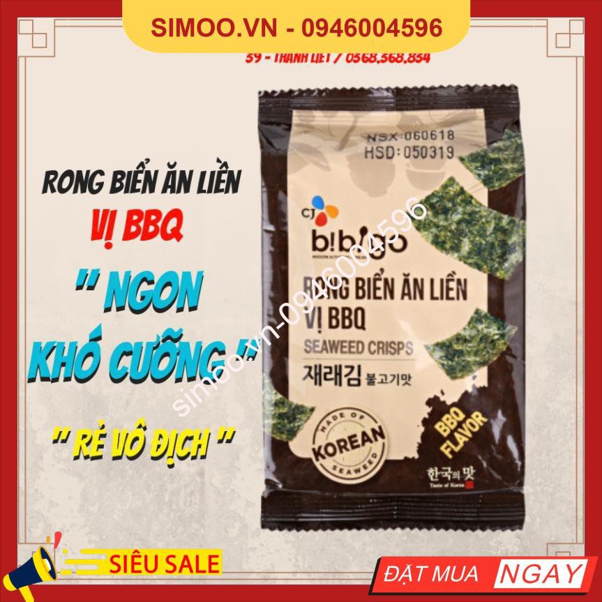 💥 ⚡ SẢN PHẨM CHÍNH HÃNG ( RONG BIỂN ĂN LIỀN VỊ BBQ BIBIGO GÓI 5G