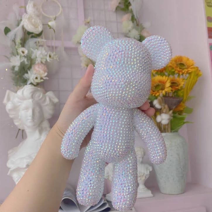 Gấu đính sẵn đá bearbrick handmade tự làm hottrend tiktok đủ màu sẵn hàng