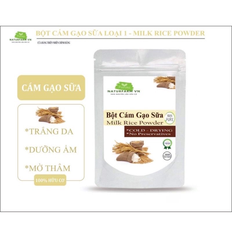 Combo 5 loại bột siêu trắng da : Yến mạch 100g & Đậu đỏ 100g & cám gạo sữa & Bột nghệ & khoai tây Handmade