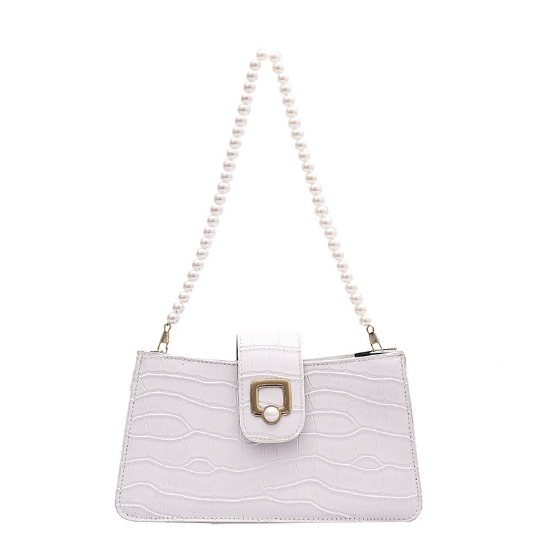 IELGY Túi đeo vai có đính ngọc trai phong cách retro cổ điển thời trang cho nữ