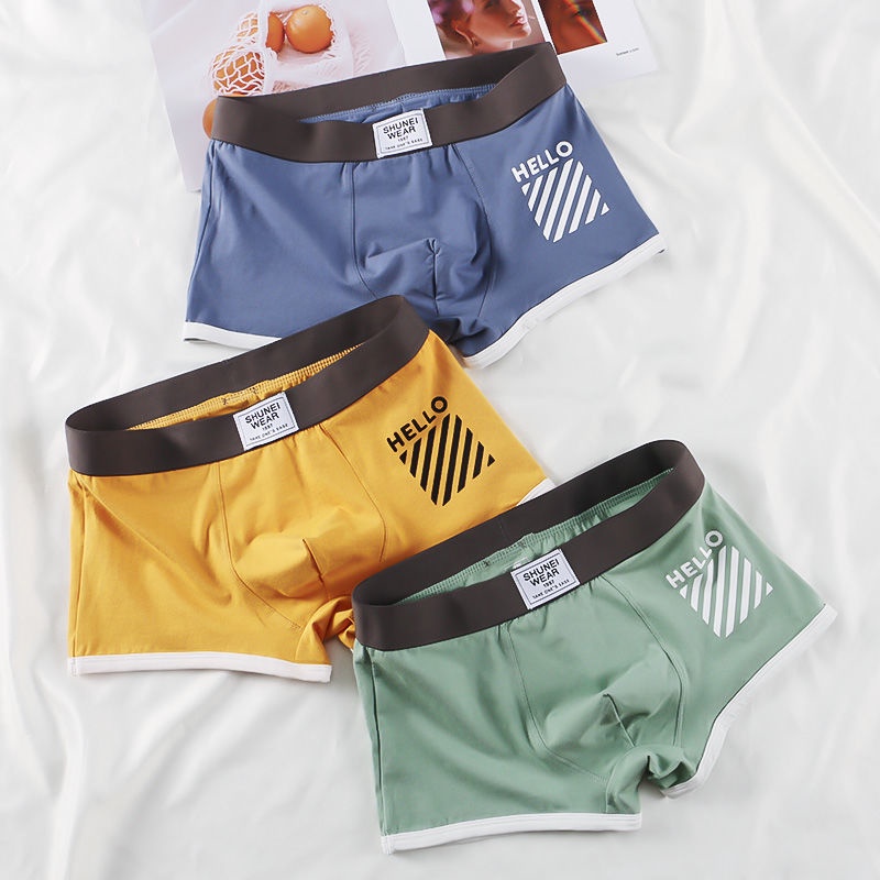 Quần Lót Boxer Màu Trơn In Hình Nhân Vật Nam
