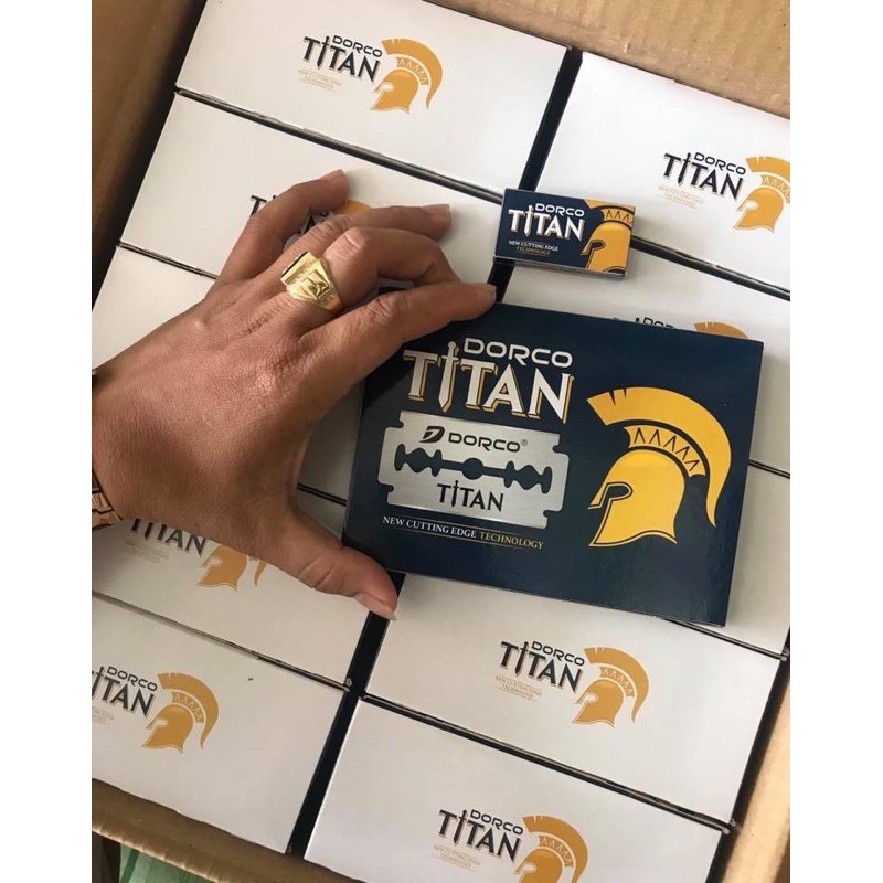 Dao lam Dorco Titan mẫu mới 2023 .Hàng công ty. Hộp 100 lưỡi lam.