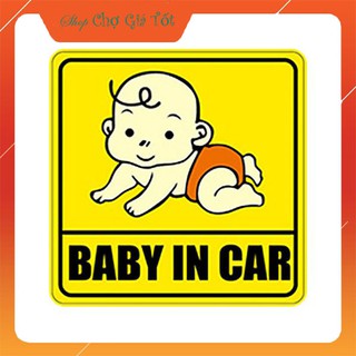Decal dán phản quang đuôi xe Baby In Car