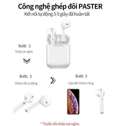 TAI NGHE BLUETOOTH i12 PRO CẢM BIẾN VÂN TAY SIÊU HOT