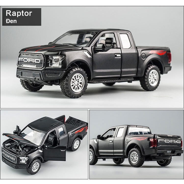 Mô Hình Xe Bán Tải Tỉ Lệ 1:32 Ford Ranger F150 hãng Miniauto kim loại, chạy bằng cót thích hợp làm đồ chơi, đồ trưng bày