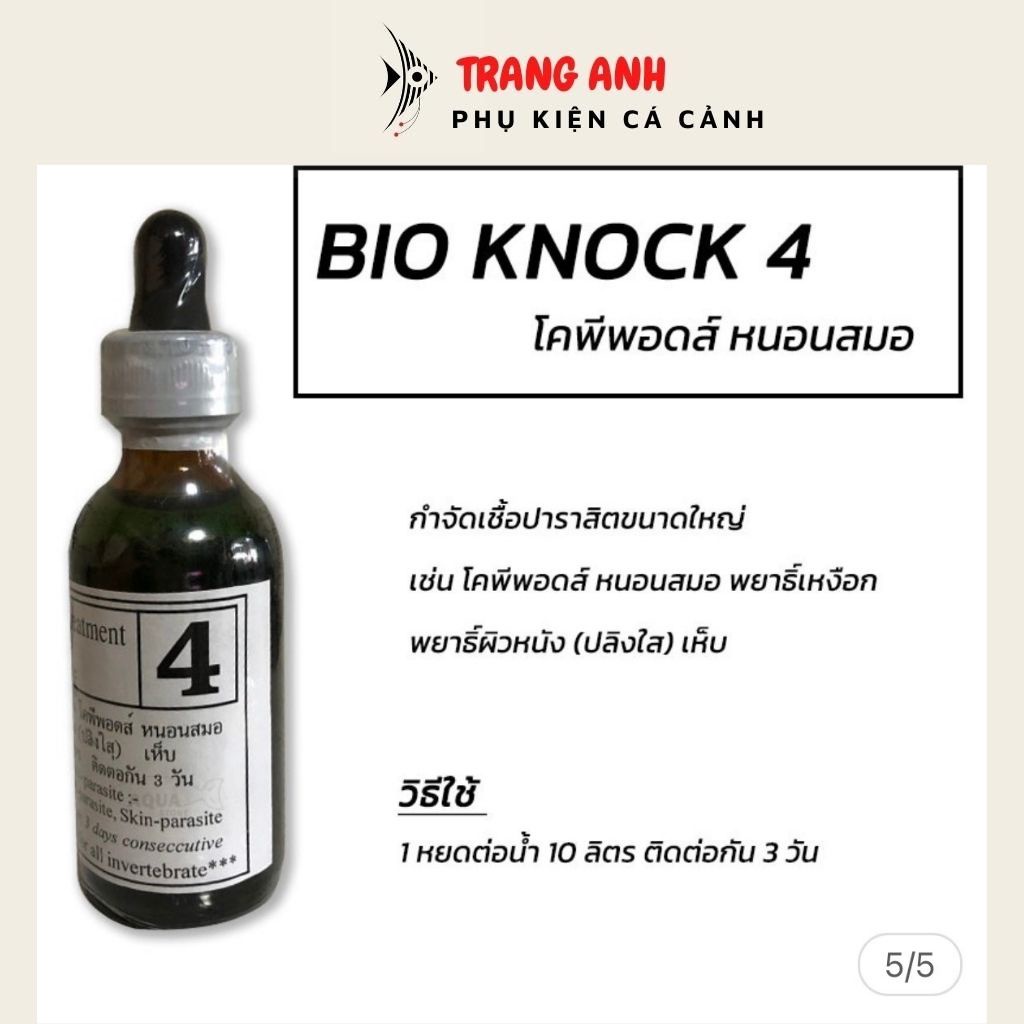 Bio Knock 1,2,3,4 nhập khẩu Thái Lan, Xử lý nước, Phòng và xử lý các loại nấm cho cá cảnh