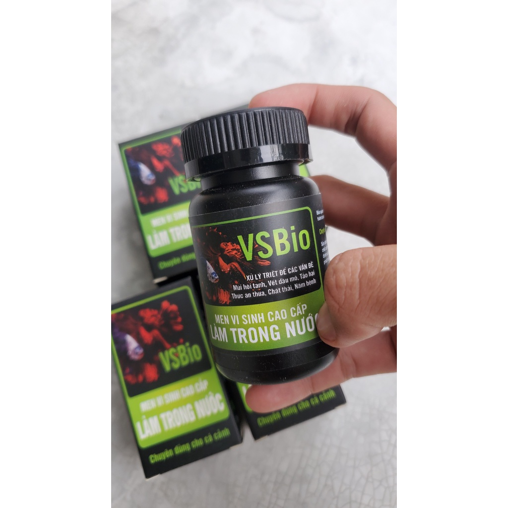 Men Vi Sinh VSBio 80g Dạng Bột Xử Lý Làm Trong Nước Bể Thủy Sinh Cá Cảnh