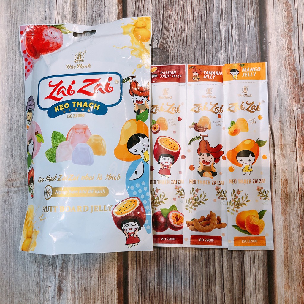 Kẹo Thạch Zaizai Dài tiết hạnh mẫu mã mới Gói 320g