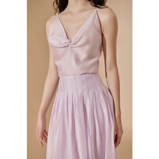 Váy dài xếp ly Organza Lilac - DEVONS STUDIO