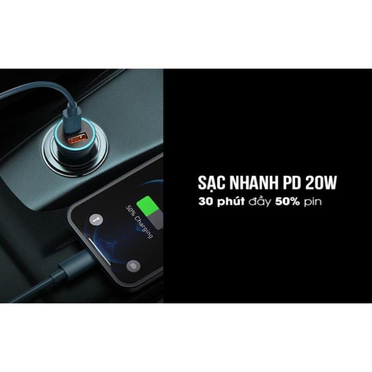 CHÍNH HÃNGBộ Tẩu củ Sạc nhanh 2 cổng USB Trên Xe Hơi ô tô 40w Baseus CCJD-A0G kèm dây type C QC3.0 Car Quick Charger