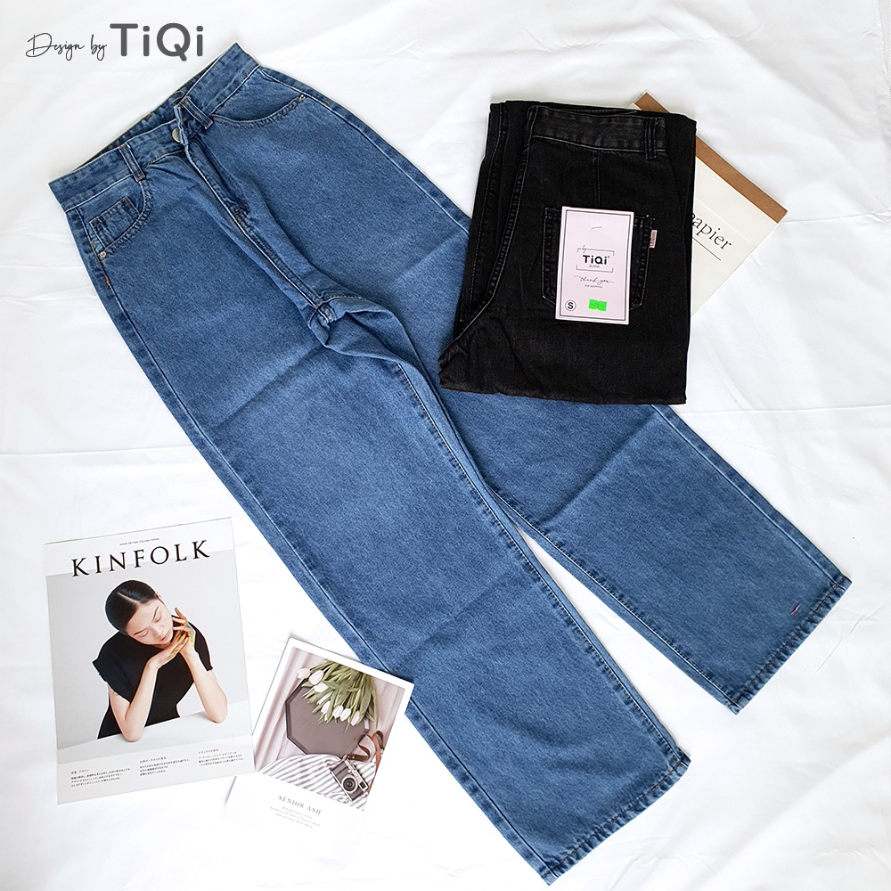 Quần jean ống suông Nữ lưng cao TiQi Jeans B2-1581 | BigBuy360 - bigbuy360.vn