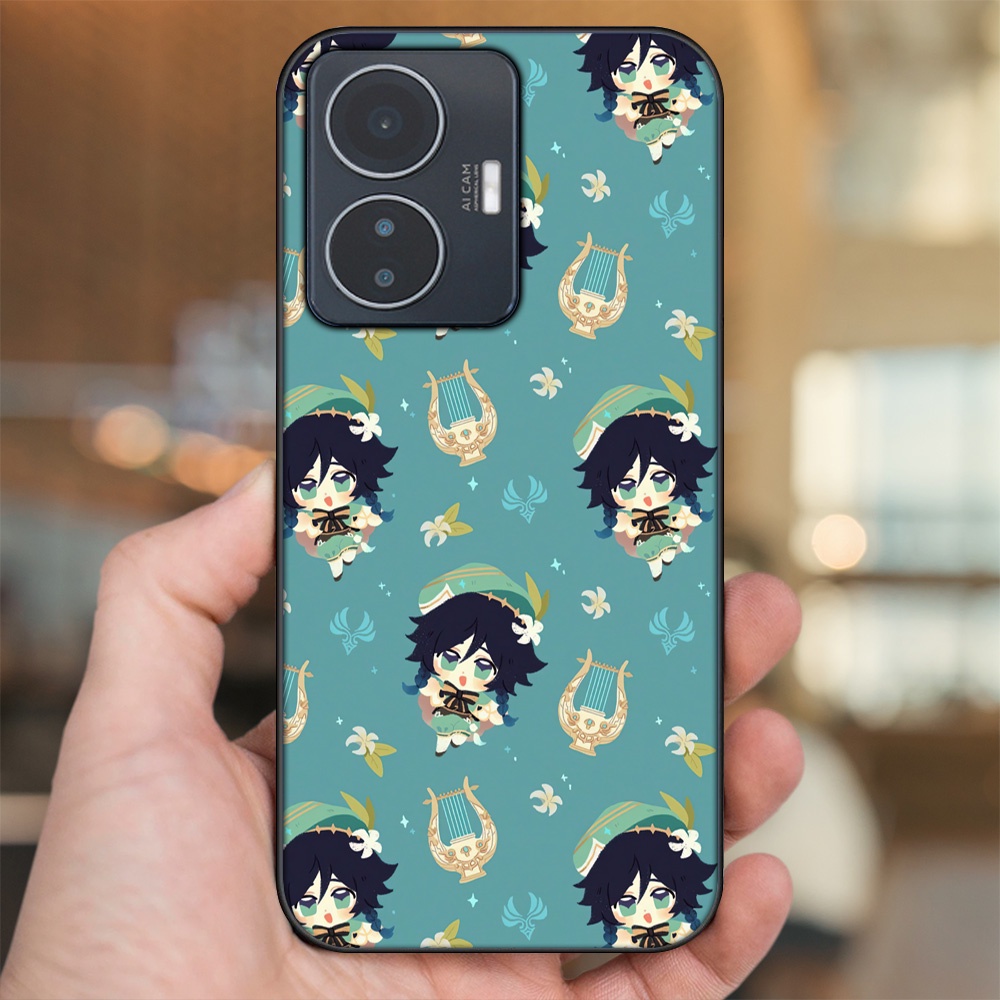 Ốp lưng Vivo Y55 2022 viền đen in hình Venti Genshin Impact