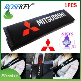 Đệm bọc dây an toàn họa tiết logo tên các hãng xe hơi Outlander ASX Lancer Pajero Triton Xpander ZT010 Mitsubishi
