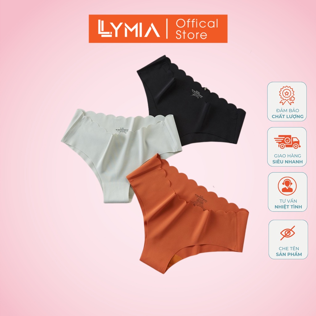 Combo 10 quần lót nữ su đúc không đường may cạp lượn sóng LYMIA QL33