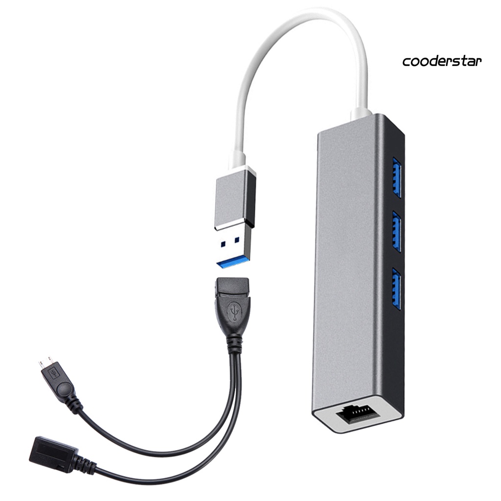 Hub chia cổng LAN Ethernet 3 cổng USB dành cho Amazon Fire Gen 2/ 3/ 4