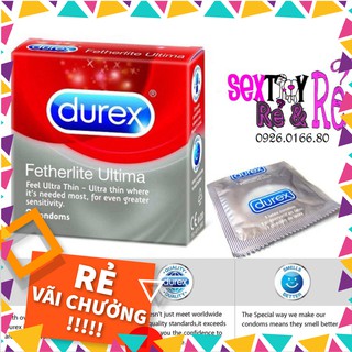 [Che tên sp khi giao]  Bao cao su SIÊU MỎNG Durex Fetherlite Ultima hộp nhỏ 3 cái