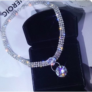 Choker 1 tầng đính đá trendy