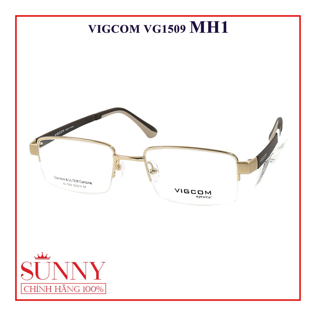 Gọng kính nam nữ Vigcom VG1509 nhiều màu chính hãng Korea - - kèm tem chống hàng giả do bộ công an cấp