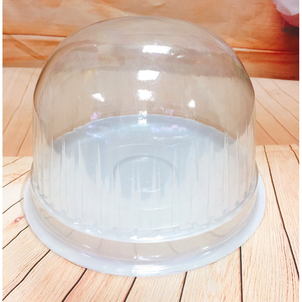 Lốc 50 hộp tròn bầu H25, hộp nhựa bầu đựng bánh kem