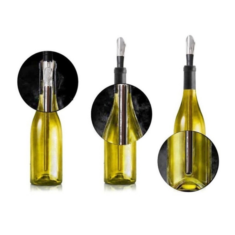 [extremewellgen 0527] Ice Wine Chiller Stainless Steel Cooler Beer Wine Aerator Pourer Bottle Stick