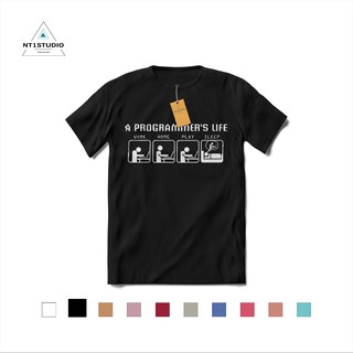 Áo thun it life of developer - a programmer's life - Cuộc sống lập trình viên