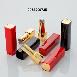 Vỏ son bấm vuông đen vàng