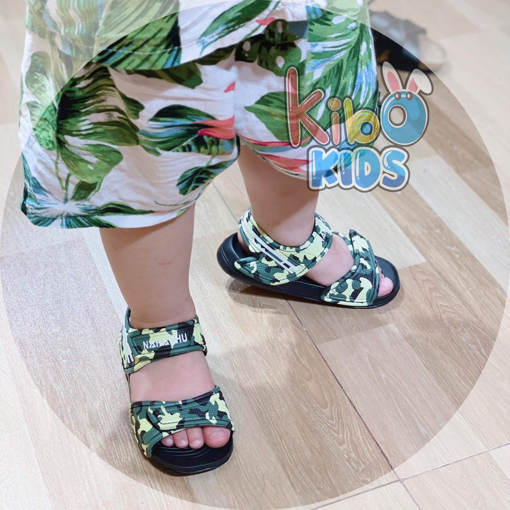 Sandal Xốp Cho Bé Siêu Nhẹ Siêu Bền Size từ 3 Tháng Hoạ Tiết Rằn Ri